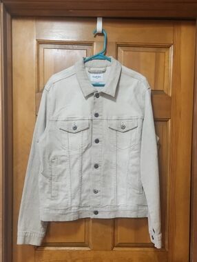 Goodfellow & Co Beige Denim/Jean Jacket, Men's Size Large, EUC